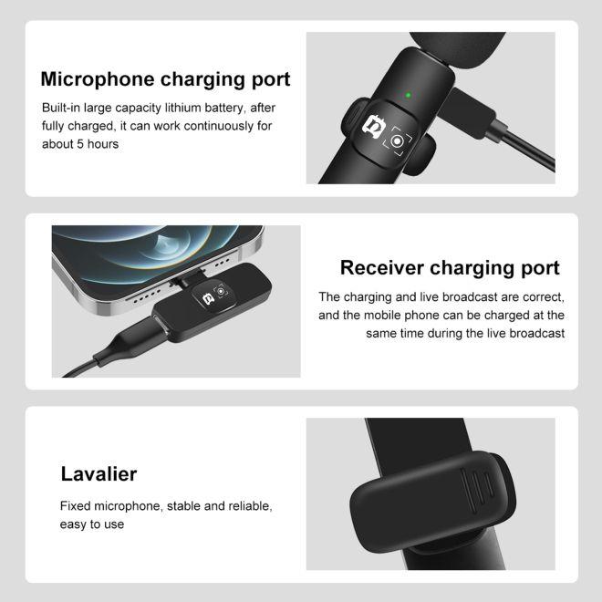 Actual product image Puluz Wireless Mikrofon Capture Pro Special Edition USB-C & Lightning