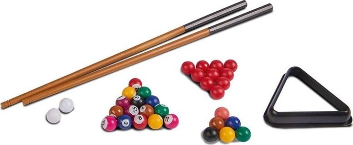 Actual product image Noris 606167704 Pool billiards & snooker incl. 2 cues, 16 billiard and 17 snooker balls and triangle