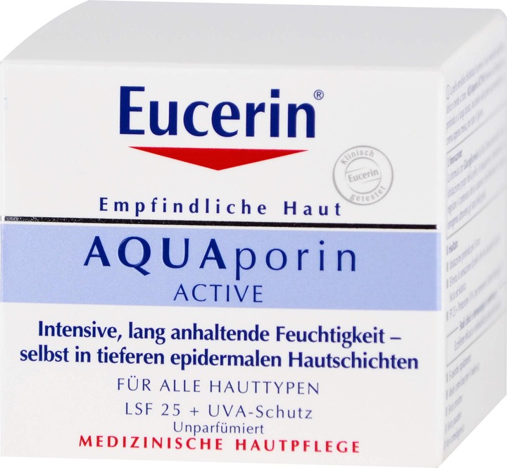 Image du produit Eucerin Peau sensible AQUAporin active SPF 25, 50 ml de crème (Crème solaire, SPF 25, 50 ml)