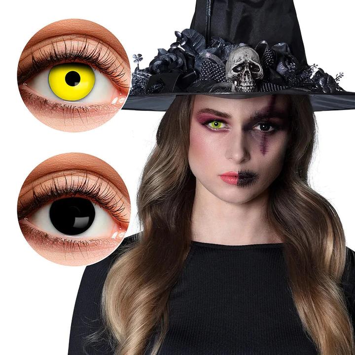 Actual product image Boland 3 Monats Kontaktlinsen Duo Linsen Crazy Witch 2 Farbig 2 Stück (Multicoloured)