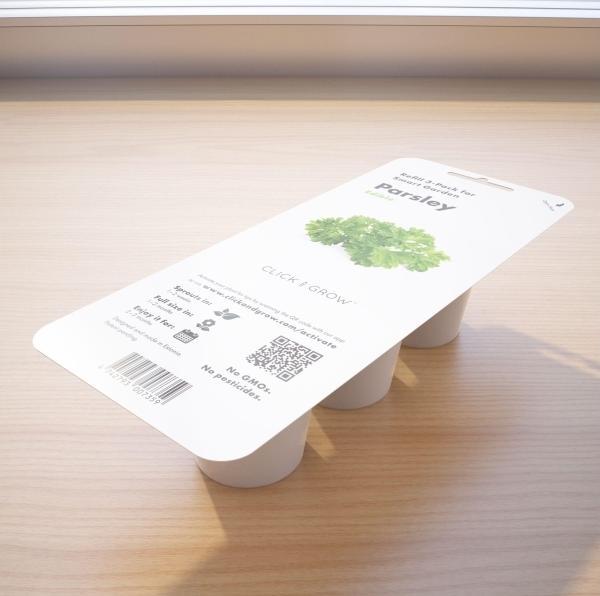 Actual product image Click and Grow Substrate capsule curly parsley (Herb seeds)