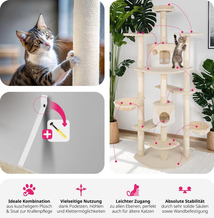 Image du produit tectake Fippi (201 cm, Beige, Blanc)