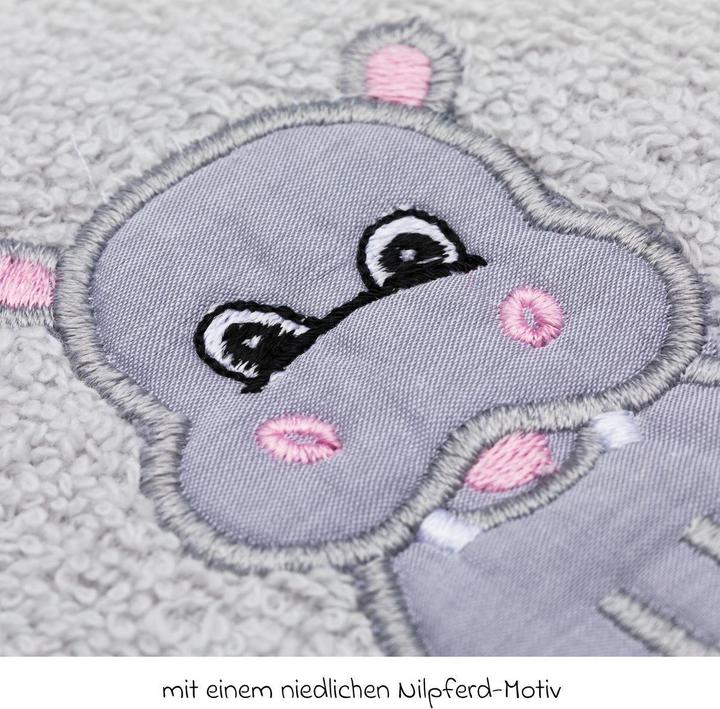 Produktbild Fillikid Kapuzenbadetücher & Handtücher Kapuzentuch mit Nilpferdmotiv auf der Kapuze