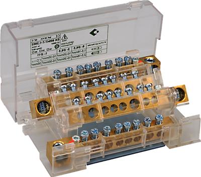 Actual product image Cabur Terminal block 4 pole 125A