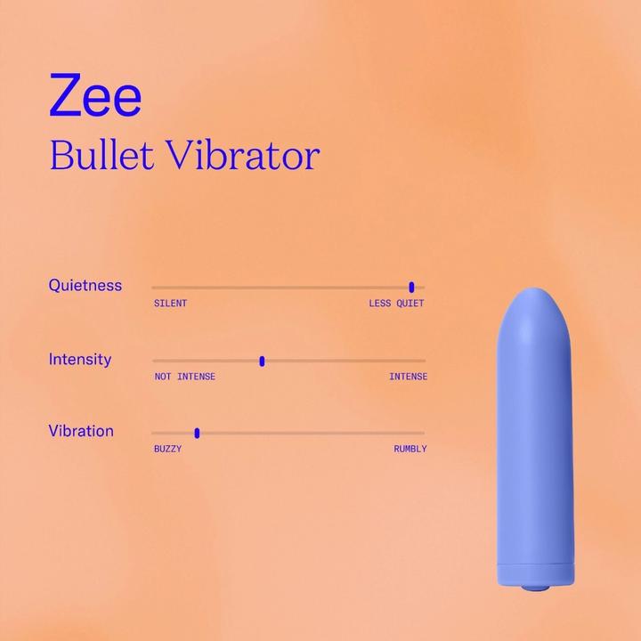 Actual product image Dame Products Zee Bullet Vibrator Periwinkle
