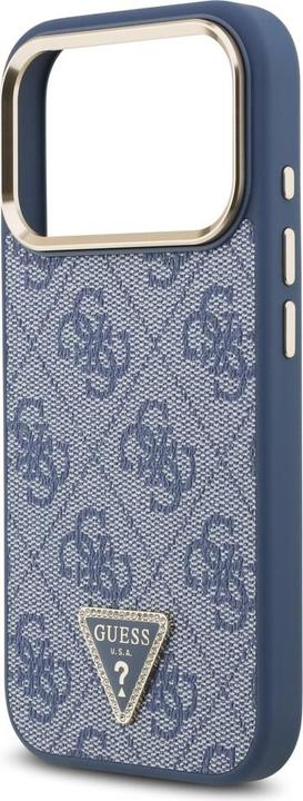 Produktbild Guess Case Magsafe 4G PU Leather Case With Triangle Logo And Gold Metal Camera Frame For iPhone 17 P (Apple iPhone 17 Pro)
