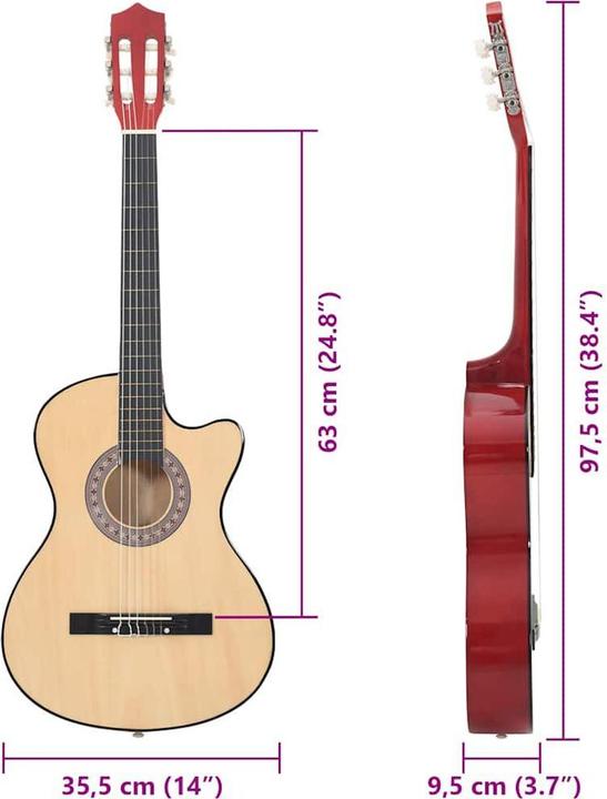 Produktbild vidaXL Theodora (Akustik Gitarre, Lindenholz)