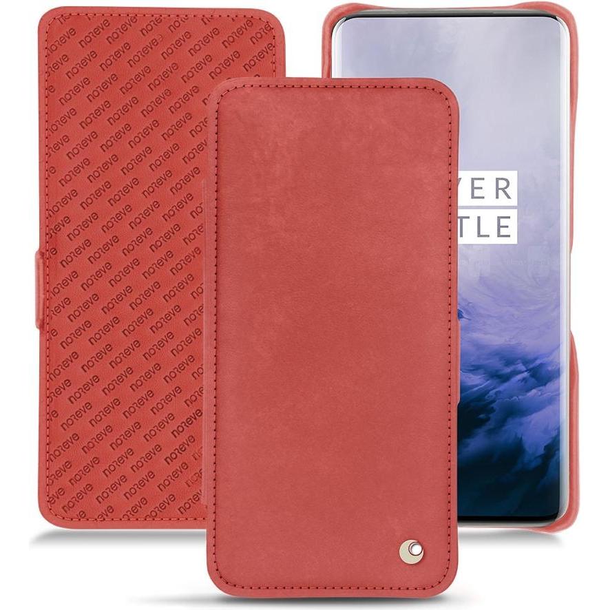 Noreve Lederschutzhülle horizontal (OnePlus 7 Pro), Smartphone Hülle, Rot