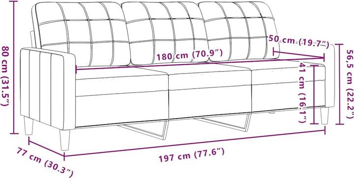 Produktbild vidaXL Sofagarnitur (2-Sitzer, 3-Sitzer, Polstergruppe)