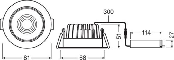 Immagine prodotto Ledvance Faretto LED da incasso rotondo SPOT-FP Fire-Proof FIX 8W/4000K WT DIM IP65 8W 670lm 4000K 230V (670 lm)