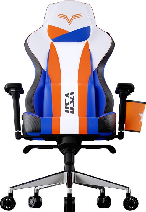 Actual product image Cooler Master Fauteuil Caliber X2 Street Fighter 6 Luke (Blanc/Bleu/Orange)