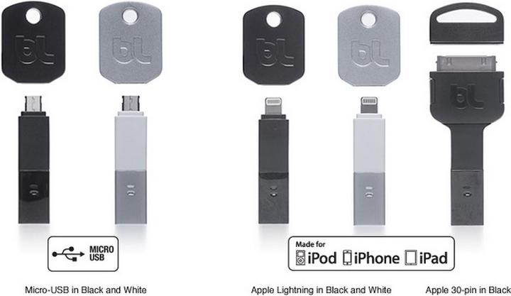Actual product image BlueLounge Kii Lightning, Keychain for Charge & Sync (0.05 m, USB 3.2 Gen 1)