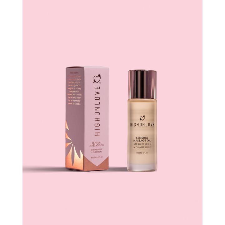 Produktbild High on Love massage oil strawberries and champagne mini 30 ml (30 ml)