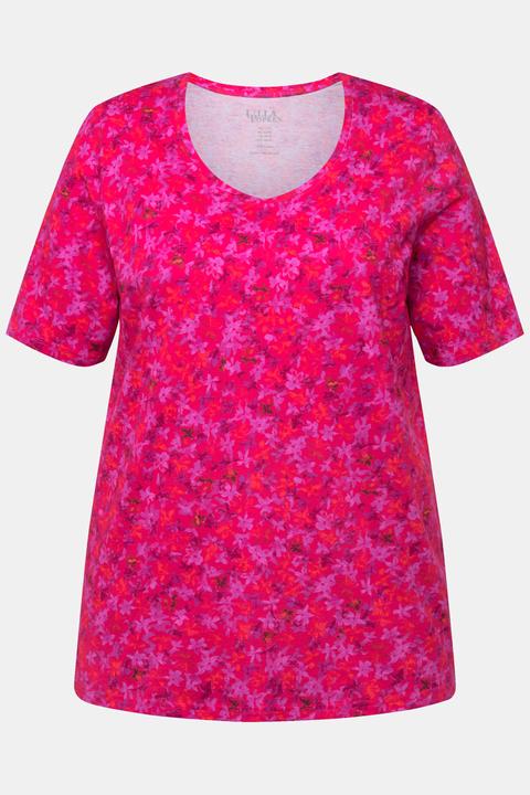 Produktbild Ulla Popken Shirt, gemustert, Rundhals, Halbarm (62)