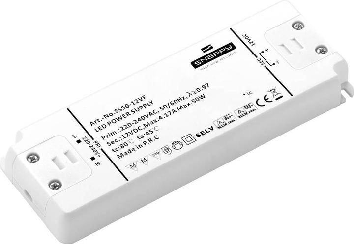 Actual product image Dehner Elektronik LED transformer, LED driver constant voltage 50 W 2.08 A 24 V/DC