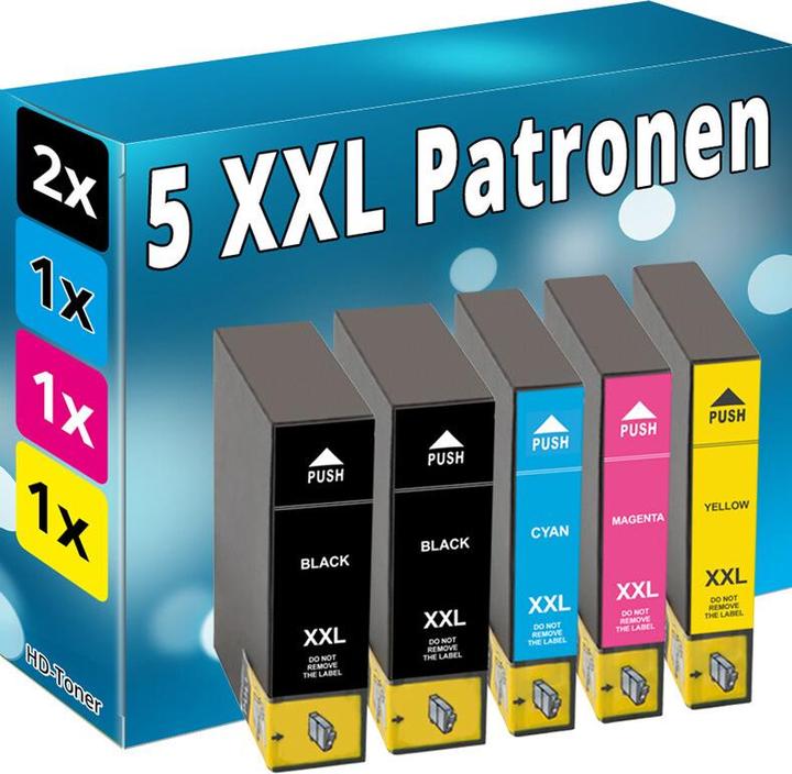 Produktbild Druckfuxx 5 Tinte Patronen für Epson 35XL Workforce WF4720DWF WF 4725DWF 4730DTWF 4740DTWF