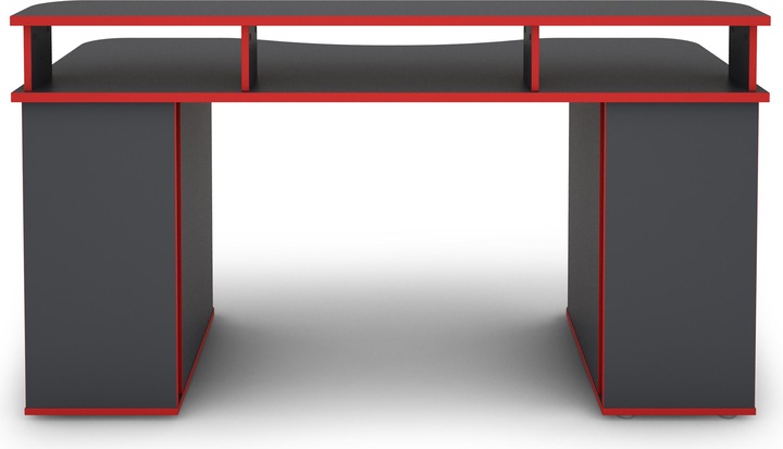 Produktbild Homexperts FLYNN Schreibtisch Breite 160 cm, anthrazit mit roter Kante