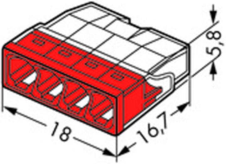 Produktbild Wago COMPACT Steckklemme, 8 x 0.5 - 2.5mm², grau, VPE 50 Stk.