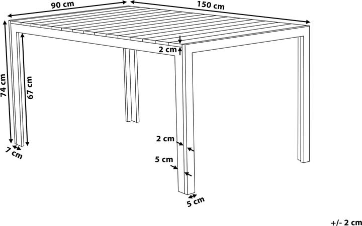 Produktbild Beliani Como (150 x 90 x 74 cm)