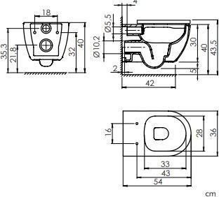 Image du produit Jika Toilet Arc Wall Hung Black Matt