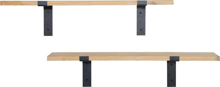 Produktbild En.Casa Wandregal Løgstør im 2er Set Natur (75 x 14 x 14 cm)