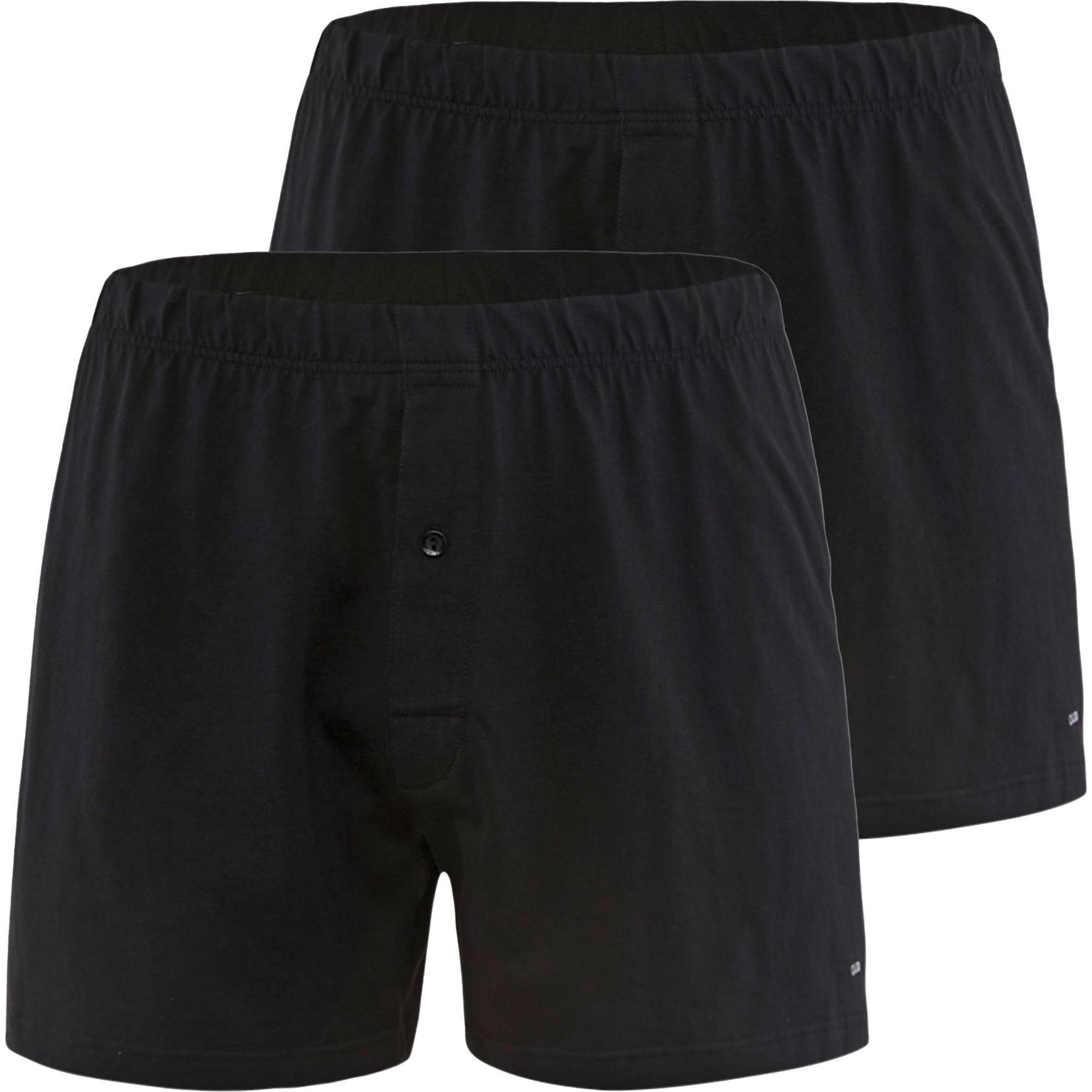 Calida, Herren, Unterhosen, Boxershort Casual Bequem sitzend Men Boxer Shorts Cotton Code, Schwarz, (L, 2er Pack)