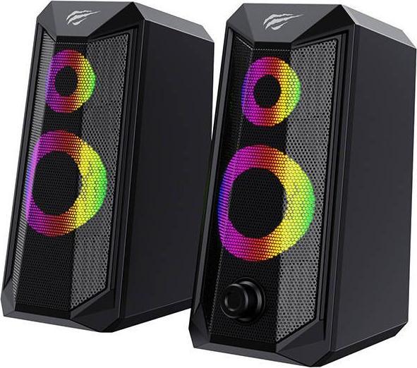 Actual product image Havit Speaker SK202 2.0 RGB Computer Speakers (Black)