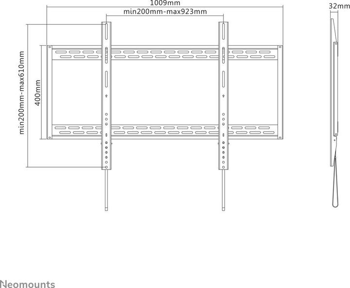 Produktbild Neomounts Lfd-W1000 (Wand, 125 kg, 60" - 100")