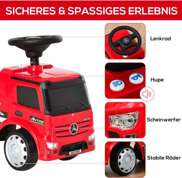Actual product image Swisshandel24 Children's ride-on car Mercedes ANTOS truck-style ride-on car with lights for children aged 12 and