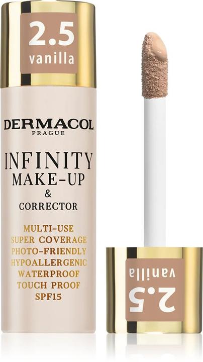 Actual product image Dermacol - Infinity high coverage make-up and corrector (Multi-Use Super Coverage Waterproof Touch) (Vanilla)