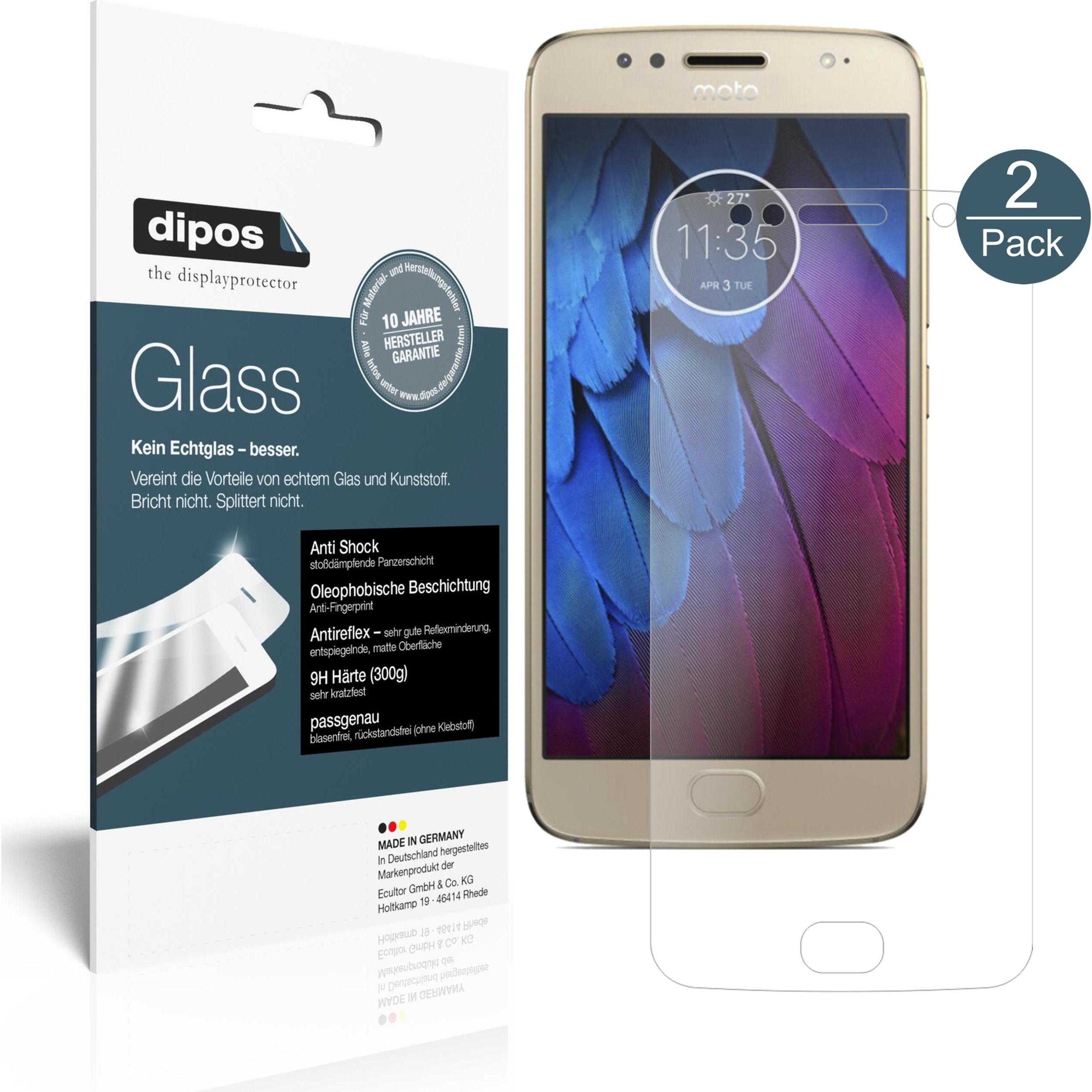 Dipos Displayschutz Anti-Shock (1 Stück, Motorola Moto G5S Plus), Smartphone Schutzfolie, Transparent