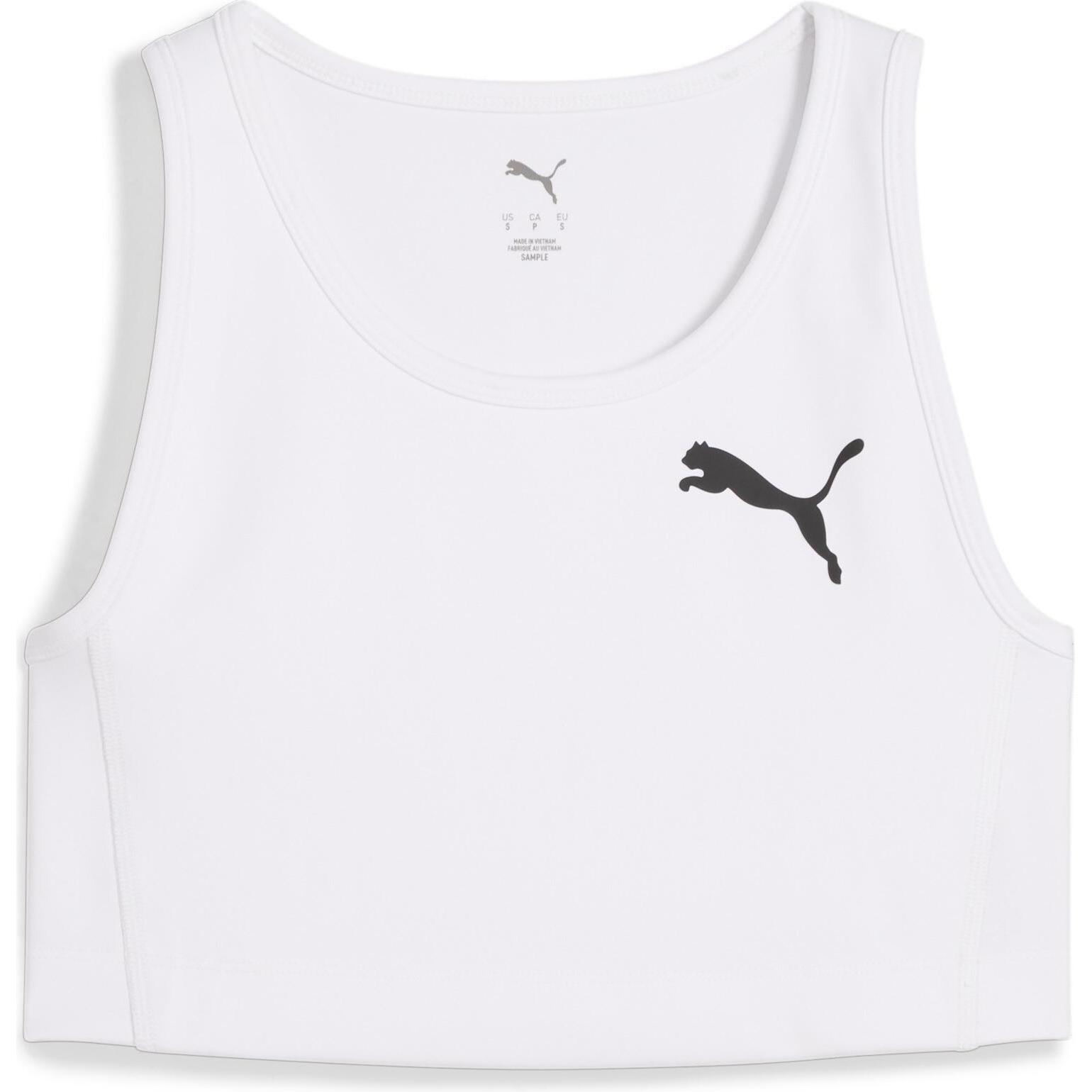 Thumbnail - Puma, Herren, Sportshirt, W Cross The Line Crop Top 3.0 (M), Weiss, M