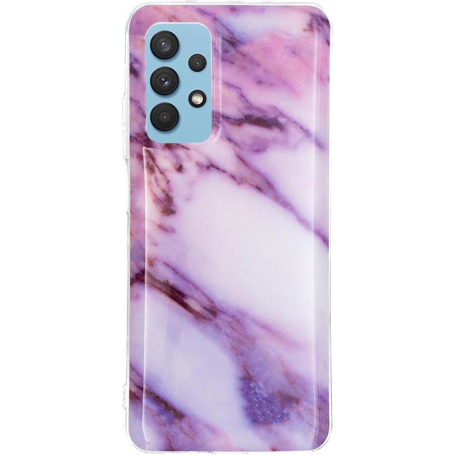 Cover-Discount Galaxy A32 5G - Softes Silikon Gummi Case pink Marble (Samsung Galaxy A32 5G), Smartphone Hülle, Pink