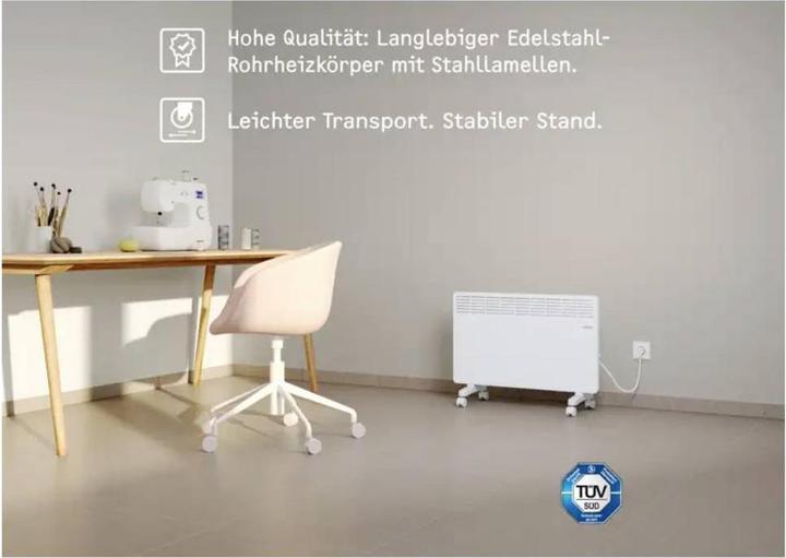 Actual product image Stiebel Eltron EG-50-TR2-PM Convector heater Floor-standing unit for approx. 25 m², single controller (2000 W)