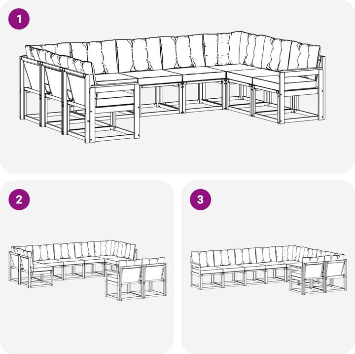 Produktbild vidaXL Outdoor-Sofagarnitur