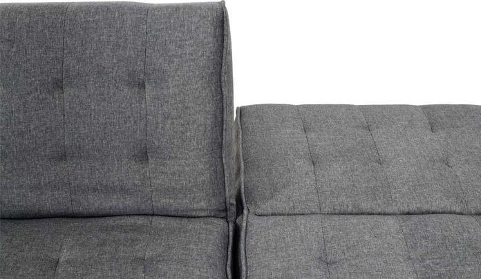 Actual product image Swisshandel24 Corner sofa HWC-K38, sofa folding, reclining surface left/right, fabric/textile solid wood (Corner sofa)