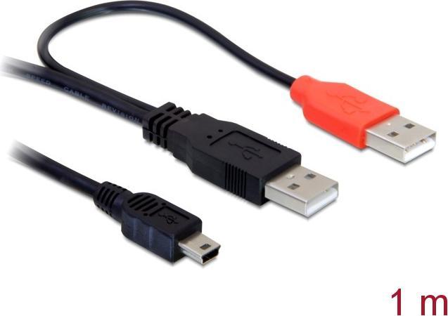 Immagine prodotto Delock 2x USB2.0 - A - USB mini 5-pin (1 m, USB 2.0)