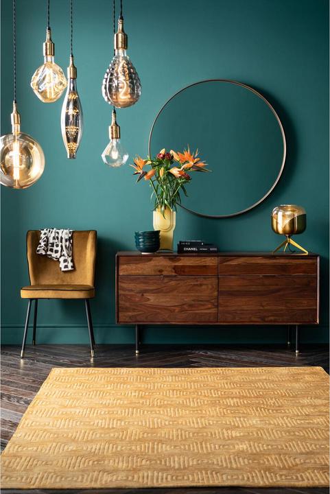 Actual product image Kare Design Mirror Curve MO Round Brass Ø100cm (100 x 100 cm)