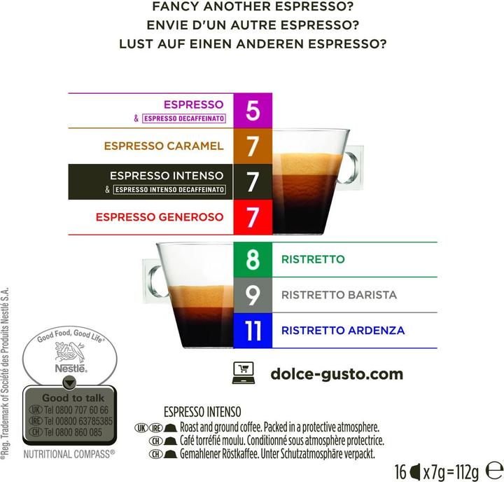 Actual product image Nescafé Dolce Gusto Espresso Intenso (16 x Port.)