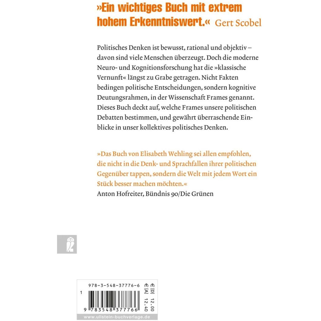 Thumbnail - Politisches Framing, Fachbücher von Elisabeth Wehling