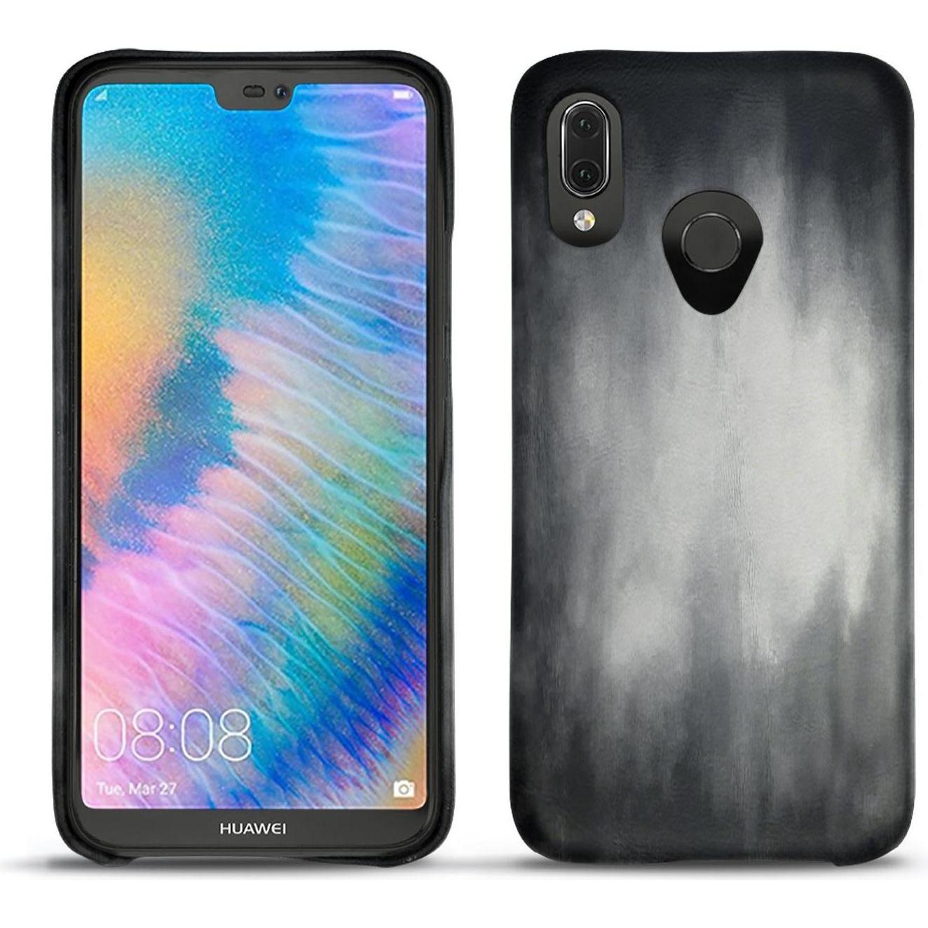 Noreve Lederschutzhülle (Huawei P20 Lite), Smartphone Hülle, Grau