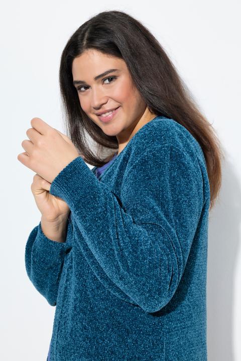 Actual product image Ulla Popken Oversized Chenille Open Shape Cardigan (54)