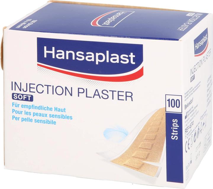 Actual product image Hansaplast Soft injection plasters 1.9 cm x 4 cm for sensitive skin, 100 pcs. plasters (100 x)