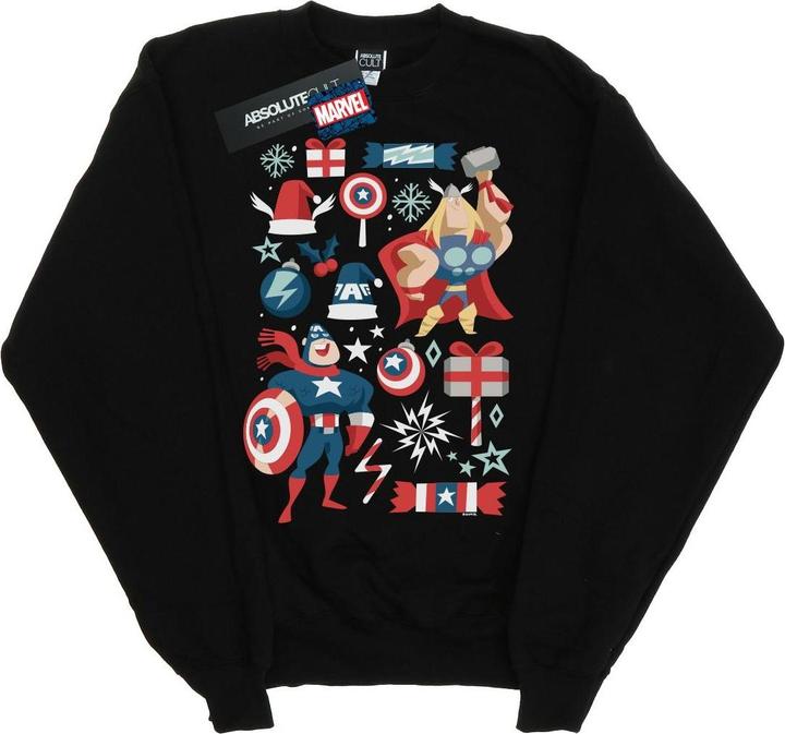 Produktbild Thor And Captain America Christmas Day Sweatshirt Jungen (128)