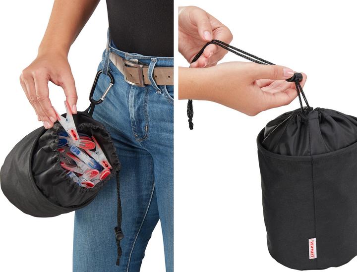 Actual product image Leifheit Clothes peg bag with snap hook and drawstring