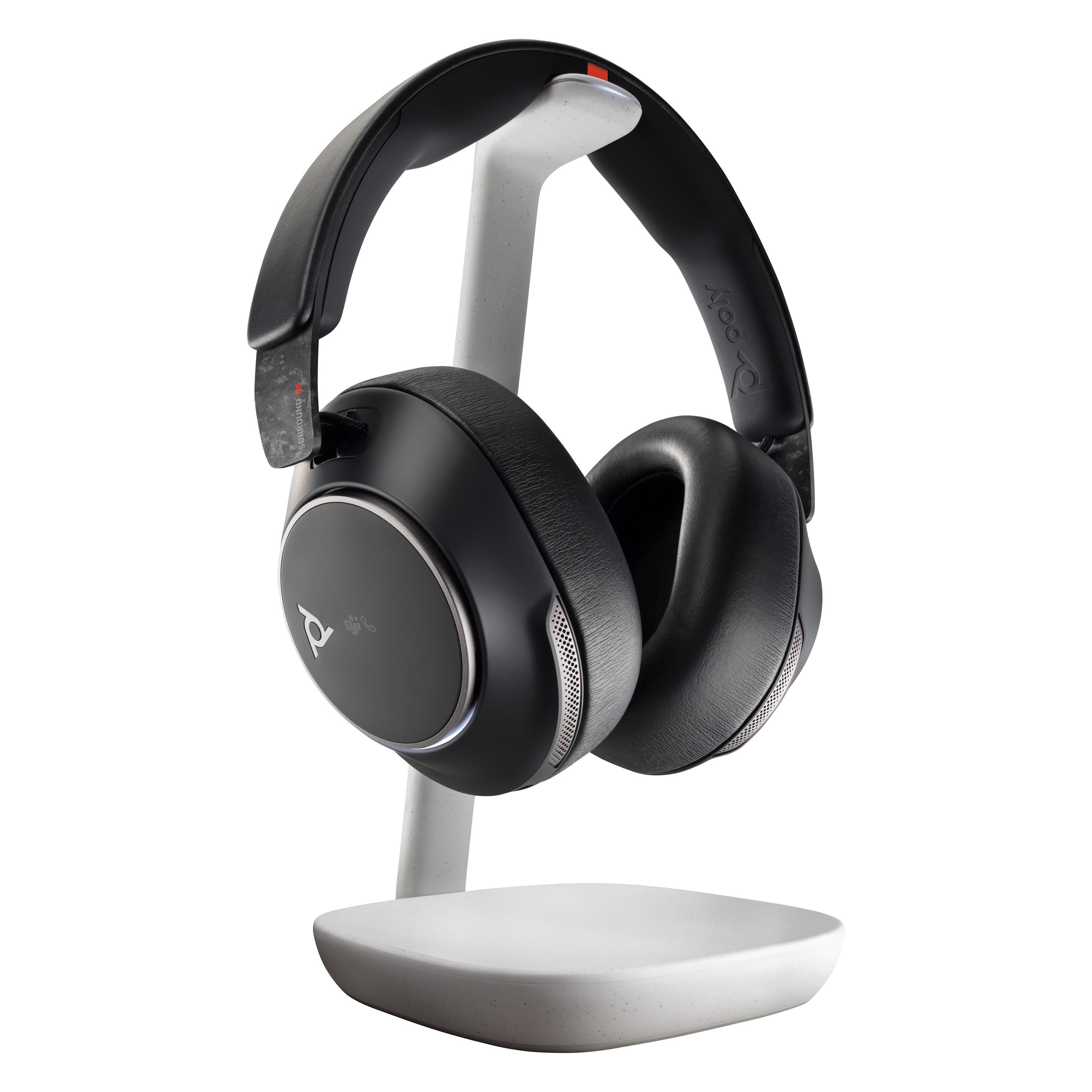 HP Poly Voyager Surround 85 (Kabellos, USB-C, Microsoft Teams), Office Headset, Schwarz