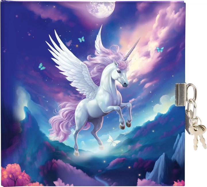 Goldbuch Tagebuch Einhorn Diana (16.5 x 16.5 cm, Blanko)