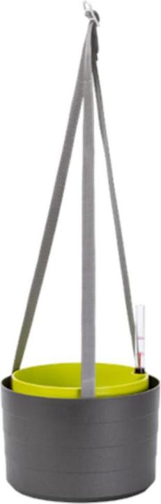 Plastia Hängeampel Berberis 30 cm anthrazit/grün mit Bewässerung (30 cm)