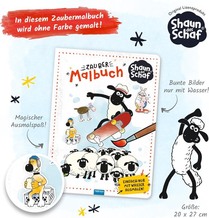 Produktbild Shaun das Schaf Zaubermalbuch