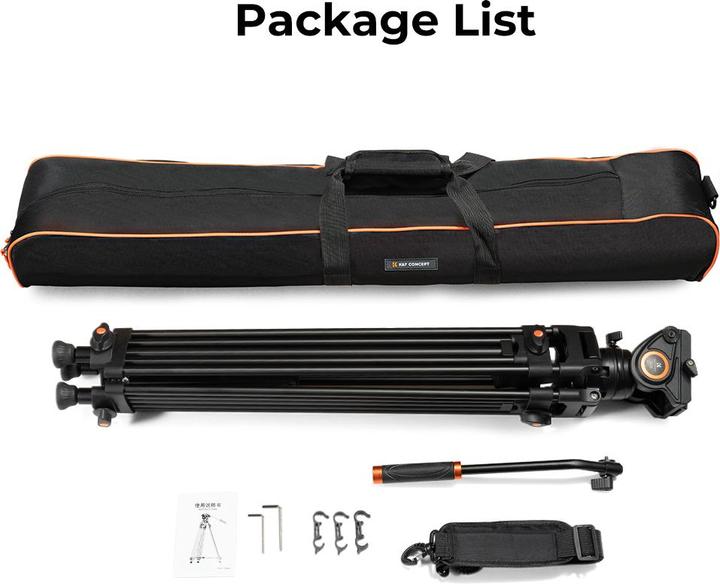 Image du produit K&F Concept Concept Video Tripod w/ Head (Métal)